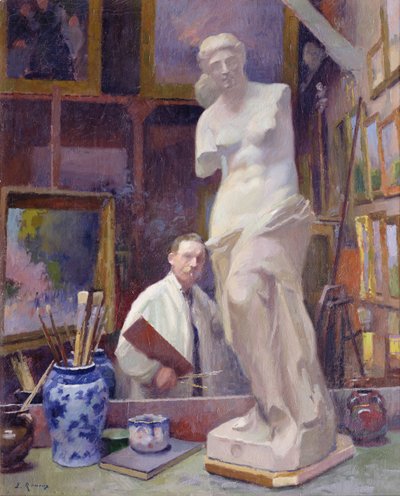 Ernest Renoux in seinem Atelier, 50, rue Saint-Didier von Jules Ernest Renoux